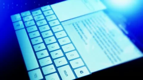 Tablet keyboard 8 Stock Footage 10749408