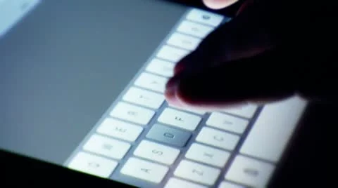 Tablet keyboard ( Series 1 - Version from 1 to 12 ) + " Think Different " Stock Footage 10749411
