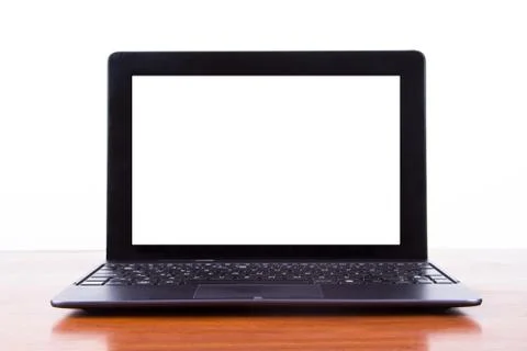 Tablet laptop with blank screen Stock Photos