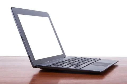 Tablet laptop with blank screen Stock Photos