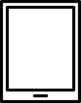 Tablet Line Icon Design Stock Illustration