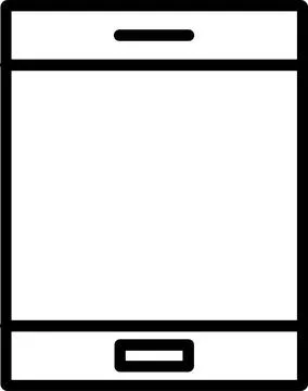Tablet Line Icon Design Stock Illustration