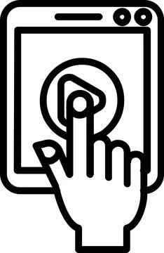 Tablet Line Icon Design Stock Illustration