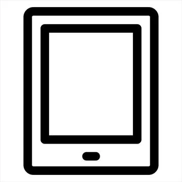 Tablet line icon vector illustration isolated on white background Stock Illustration