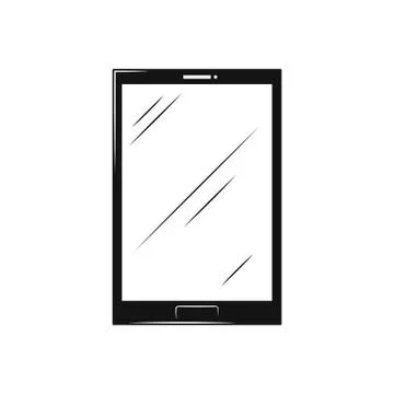 Tablet line icon on white back. Concept. Stock Illustration