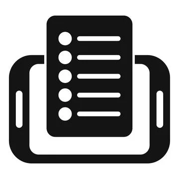 Tablet with list online icon simple vector. Love shop button Illustrazione stock