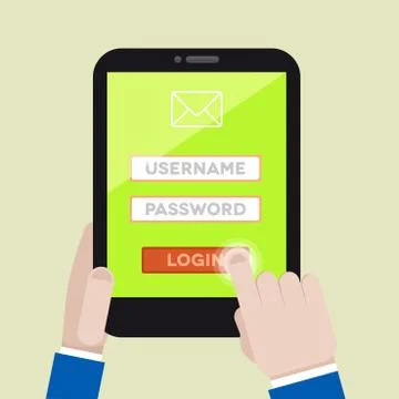 Tablet login Stock-Illustration