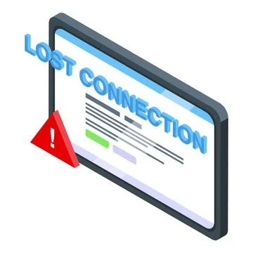 Tablet lost connection icon isometric vector. Internet error Stock Illustration