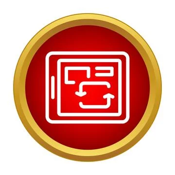 Tablet managing data synchronization and workflow process Illustrazione stock