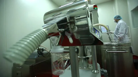 Tablet manufacturing equipment. Stock Footage 36631907