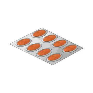 Tablet medication illustration Stock Illustration