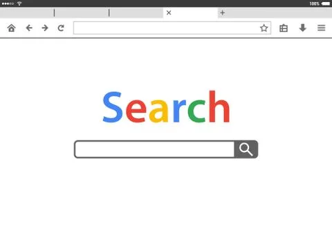 Tablet mobile browser window vector illustration. イラスト素材