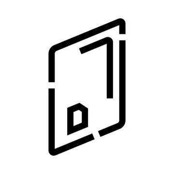 Tablet mobile device abstract outline icon Stock-Illustration