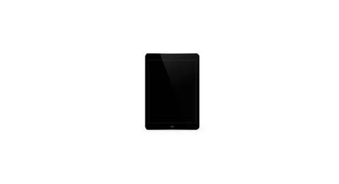 Tablet mock-up in black screen Stock Illustration