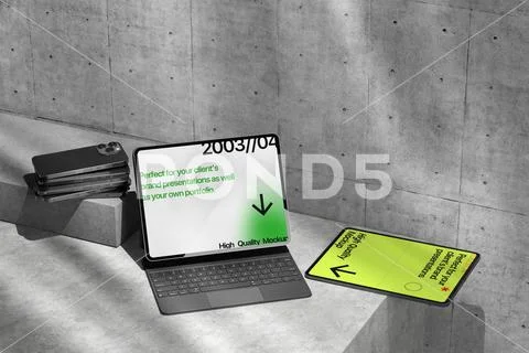 Tablet Mockup Branding Display PSD Template