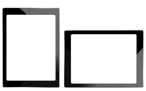 Tablet mockup. Mobile technology template blank Stock Illustration