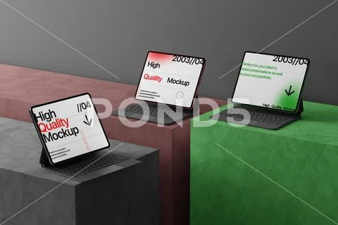 Tablet Mockup Presentation Display PSD Template