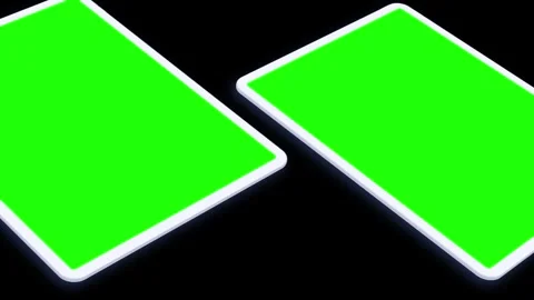 Tablet Mockup Series Green Screen and 3D Rendering Stock Footage 296043805
