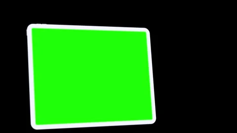 Tablet Mockup Series Green Screen and 3D Rendering Stock Footage 296043810