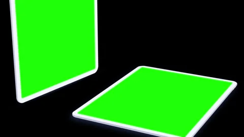 Tablet Mockup Series Green Screen and 3D Rendering Stock Footage 296043812