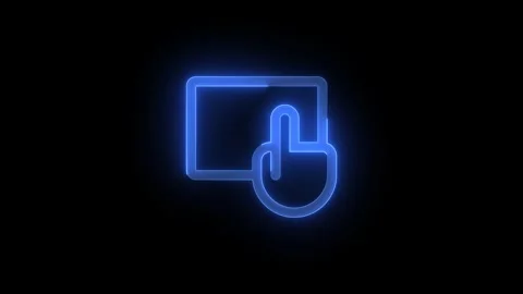 Tablet mode symbol stroke icon glowing neon animation Stock Footage 289521693