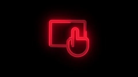 Tablet mode symbol stroke icon glowing neon animation Stock Footage 289521852