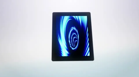 Tablet Moves White Stock Footage 23458768