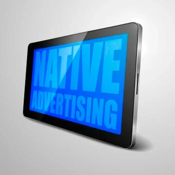 Tablet Native Advertising Stock Illustration
