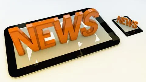 Tablet News Stock Illustration