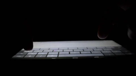 Tablet at night Stock Footage 48691281