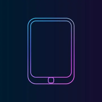 Tablet nolan icon. Simple thin line, outline vector of Technology icons for U Illustrazione stock