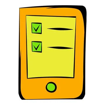 Tablet with the objectives of icon cartoon Stock Illustration