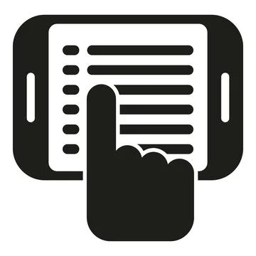 Tablet online liability icon simple vector. Policy risk Illustrazione stock