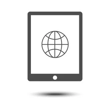 Tablet online monochrome Stock Illustration