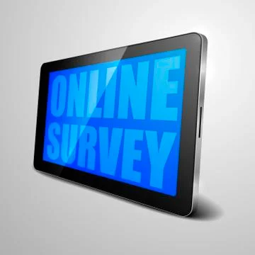 Tablet Online Survey Stock Illustration