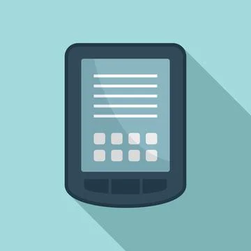 Tablet operating system icon, flat style Stock Illustration