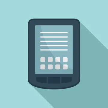 Tablet operating system icon, flat style Stock Illustration