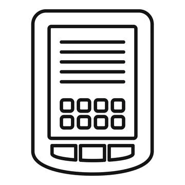 Tablet operating system icon, outline style Stock Illustration
