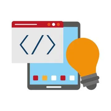 Tablet operative system under construction Illustrazione stock