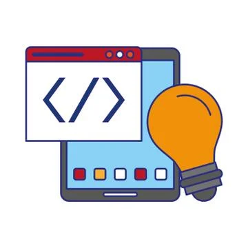 Tablet operative system under construction Stock Illustration