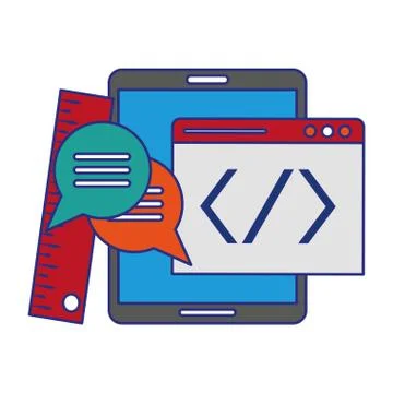 Tablet operative system under construction Stock Illustration