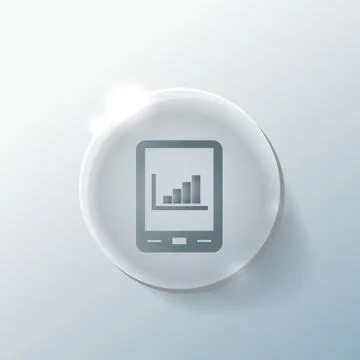 Tablet pad with diagram. Illustrazione stock