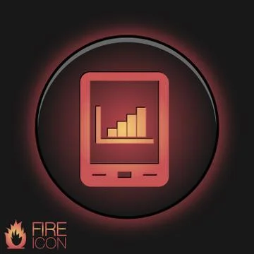 Tablet pad with diagram. Stock Illustration