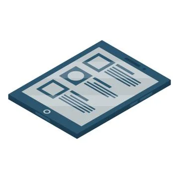 Tablet pad icon, isometric style Stock Illustration