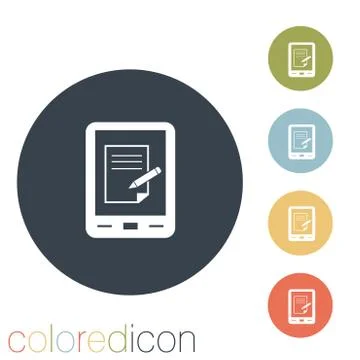 Tablet pad with sheet of paper. Stock Illustration