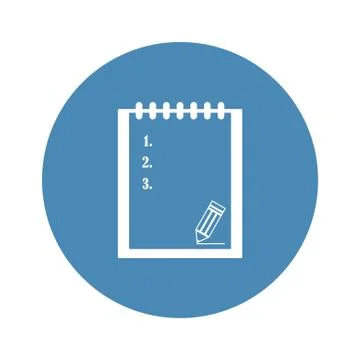 Tablet with Paper Icon Vector flat design style Stock Illustration