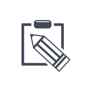 Tablet with Paper Icon Vector flat design style Stock Illustration