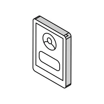 Tablet password isometric icon vector illustration sign Illustrazione stock