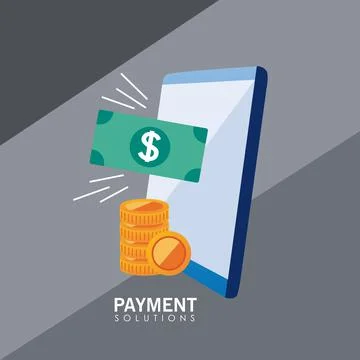 Tablet with payment solutions Stock Illustration