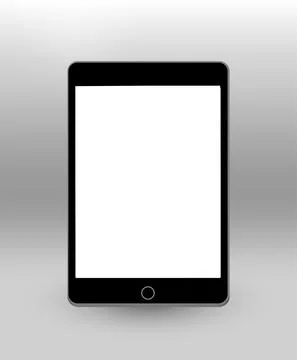 Tablet pc 3d realistic mockup. Vector. EPS 10. Stock Illustration
